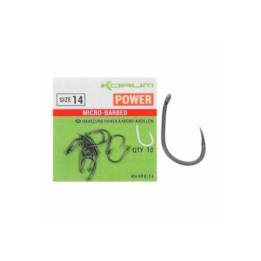 Korum Xpert Power Micro Barbed Hook feeder horog 12