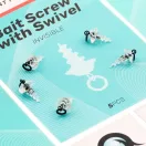 Sedo Invisible Baits Screw with Swivel átlátszó csalicsavar forgóval